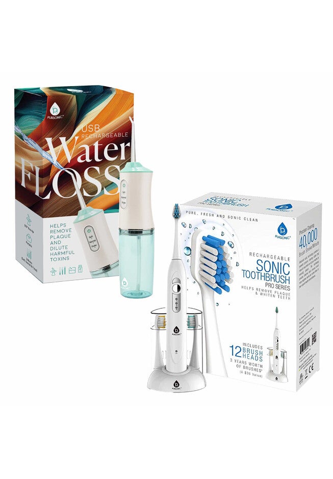 Rechargeable Toothbrush & Water Flosser Duo With Multi-Year Supply, O, hi-res image number null